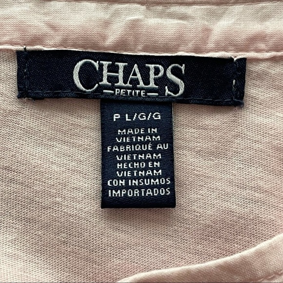 ✅2X Host Pick✅ Chaps Long Sleeve Top, Petite Large - Picture 4 of 9